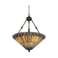 thumbnail image 2 of Robert Louis Tiffany Bronze Pendant Chandelier 20" Wide Rustic Peacock Stained Art Glass 3-Light Fixture for Dining Room House Kitchen Island Entryway, 2 of 9