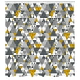 thumbnail image 3 of Ambesonne Yellow Grey Shower Curtain, Zig Zag Triangles, 69"Wx75"L, Charcoal Grey Marigold, 3 of 3