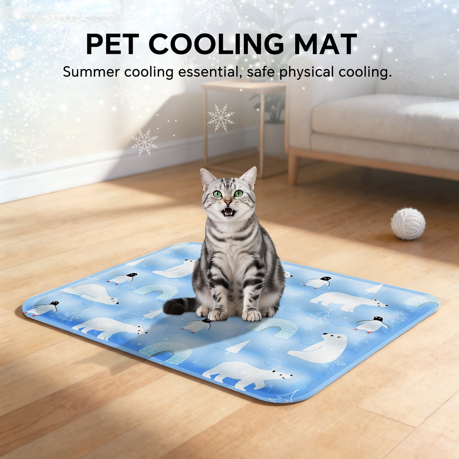 Pet Cooling Mat, Instant Cool Gel Pad for Dogs & Cats, Summer Instant Chill No Refrigeration, Portable Reusable Sleeping Bed (60*90cm/23.62*35.43in)
