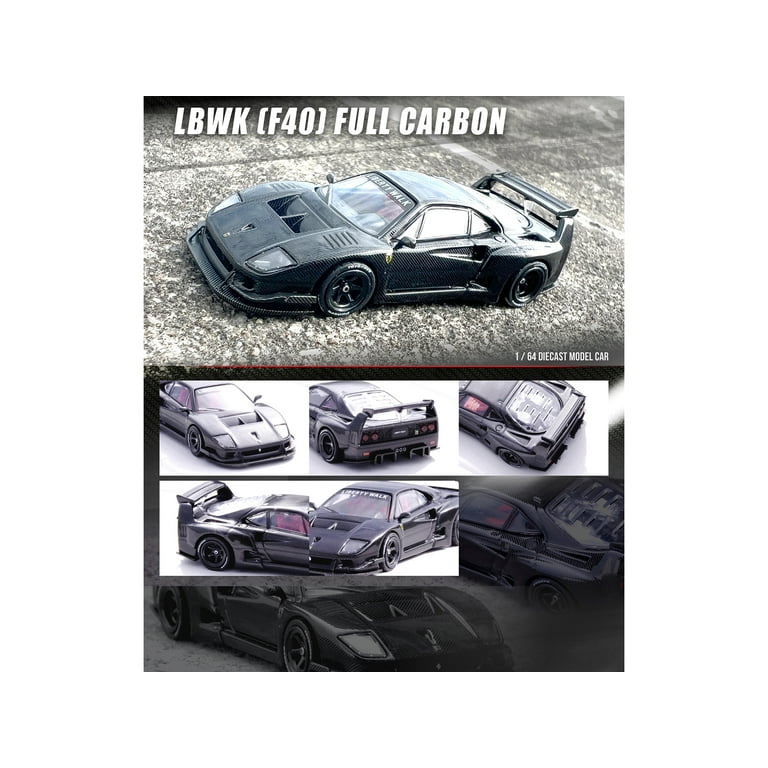 LBWK (Liberty Walk) F40 Full Carbon Fiber 1/64 Diecast Model Car