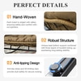 thumbnail image 5 of RADIATA Brown Double Outdoor Rocking Chair with Ottoman, 2 Person Rocking Egg Chair with Cushion, 5 of 8