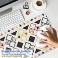 thumbnail image 4 of Long Mouse Pads for Desk,Yellow Ethnic Geometric Pattern Desk Mats on Top Of Desks, Desk Mouse Pad Extra Large with 3mm Non-Slip Base and Stitched Edge for Gaming,Office,Work,Home 31.5"x11.8", 4 of 6