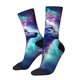 thumbnail image 1 of Balery Starry Multicolored Wolf Calcetas Largas con Estampado para Hombre y Mujer – Suaves y Transpirables, Talla Única (US 5-11), 1 of 6