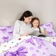 thumbnail image 5 of Manfei Cute Bow Girl Bedding Comforter Set 2pcs,Dreamy Polka Dots Twin Comforter Sets Microfiber,Kawaii Ribbon Bow Knot Breathable Bedding Set,Luxury Bedroom Decor,Reversible, 5 of 8