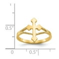 thumbnail image 3 of 14K Yellow Gold Ring Band Themed Polished Cross, 3 of 5