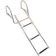 thumbnail image 3 of munirater 3 Steps Stainless Steel Pontoon Boat Ladder with Pedal Hand Railing Ladder Replacement for Marine Boat Yacht Swimming Pool, 3 of 7