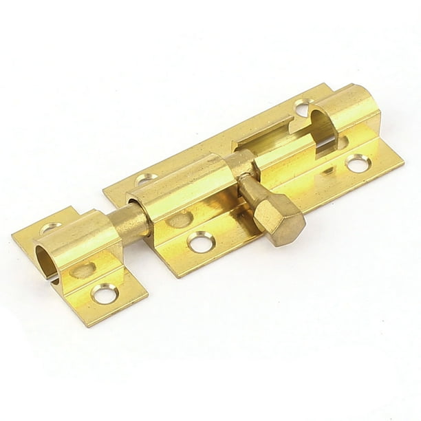 2" Length Brass Door Security Latch Sliding Lock Bolt Gold Tone