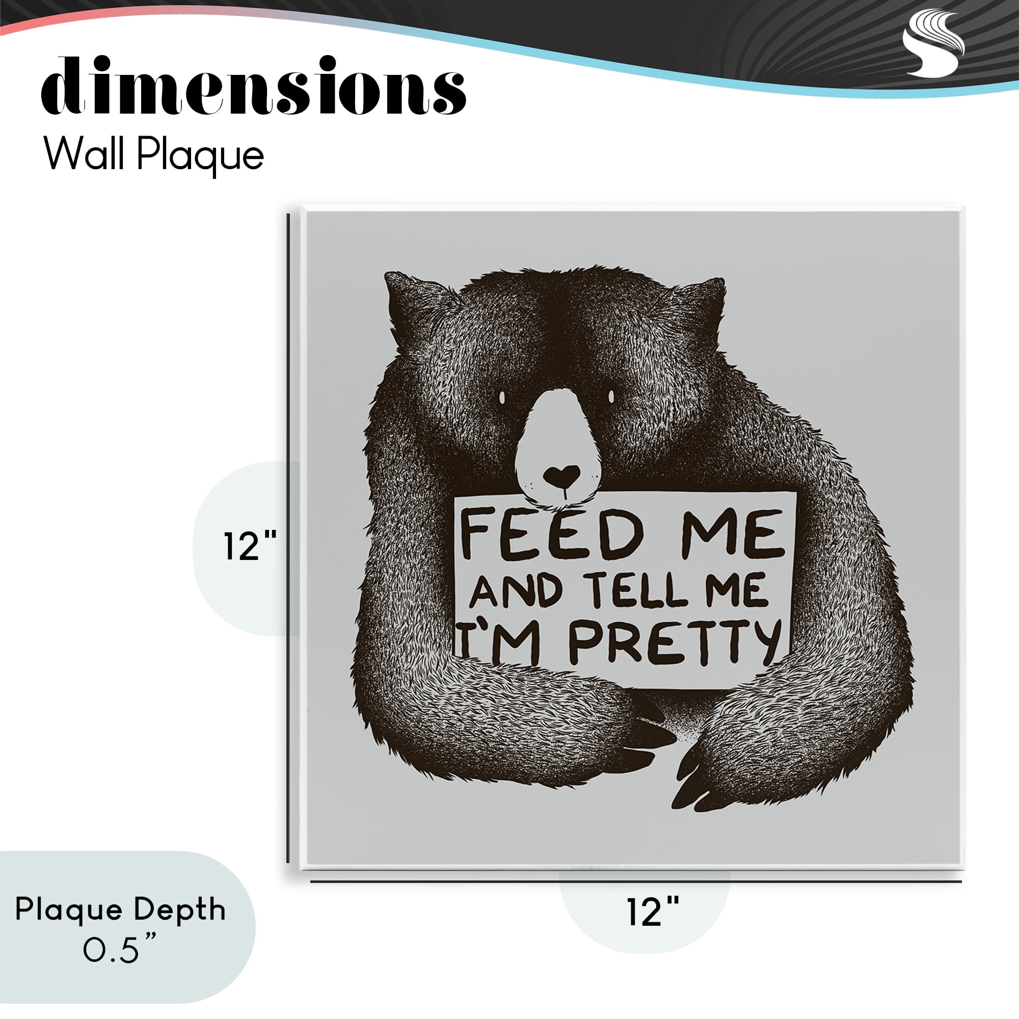 Stupell Industries Feed & Tell Me I'm Pretty Wall Plaque Art, design by Tobe Fonseca