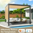 thumbnail image 3 of LOVE STORY Custom Size 3'x19' Sand Sun Shade Cloth with Grommets Pergola Shade Cover 95% UV Protection for Outdoor, 3 of 8