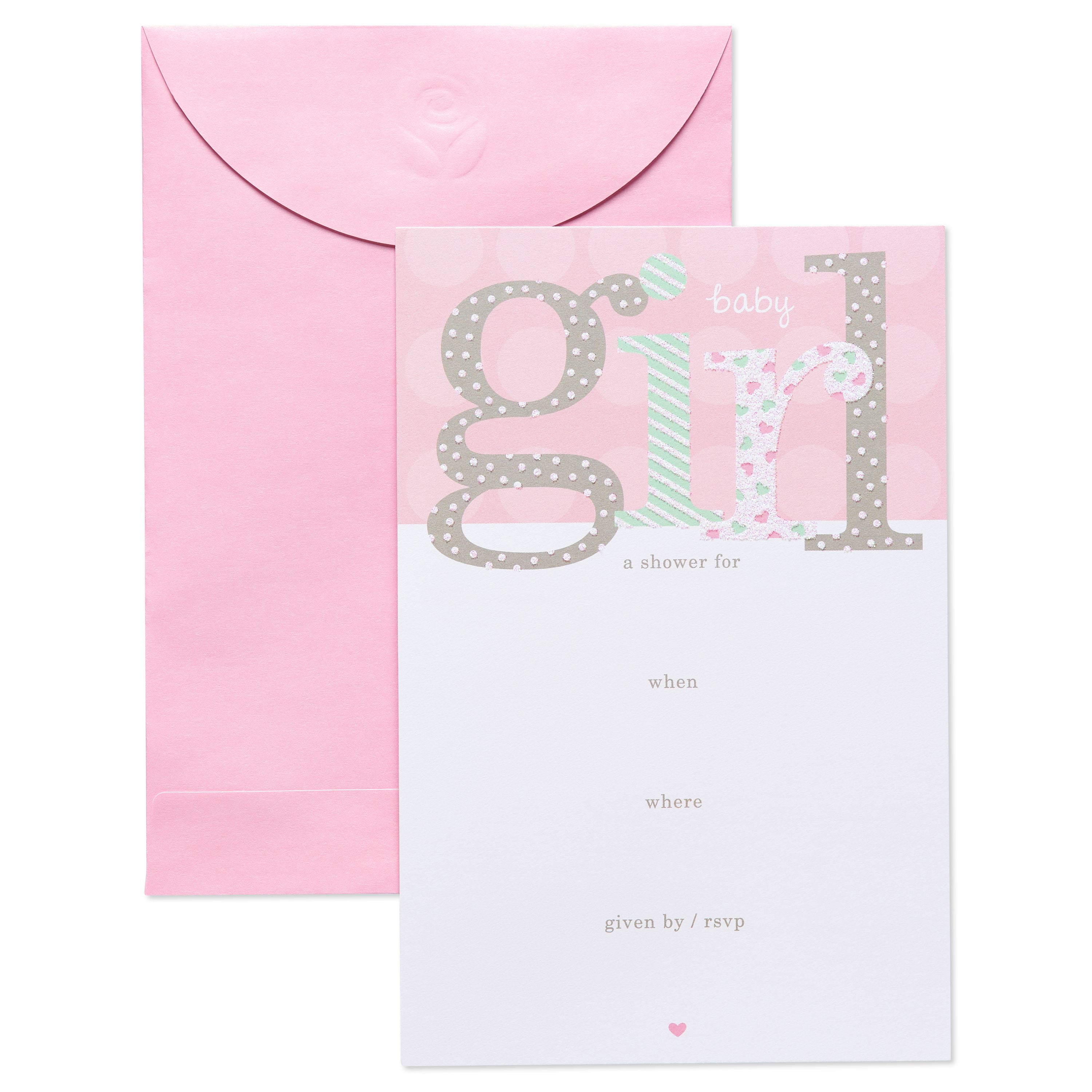 American Greetings Baby Girl Shower Invitations 20 Count Walmart Com American Greetings Baby Girl Shower Invitations 20 Count Walmart Com