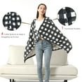 thumbnail image 5 of Fleece and Sherpa Wearable Blanket, Poncho Throw with Buttons Poncho Throw for Women Substitute for Cape Wrap Cover, 5 of 8