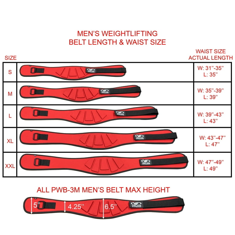 Valor Fitness PWB 3M Men s Weightlifting Belt Size Medium
