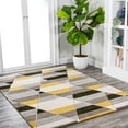 thumbnail image 6 of JONATHAN Y UNIQUE 8 x 10 Area Rug, Kehoe Retro Diamonds Geometric - Yellow/Gray/Cream, UNQ101A-8, 6 of 10