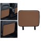 thumbnail image 5 of Funda de asiento de coche de cuero sintético con bolsillos de almacenamiento y alfombrilla antipatadas para evitar pisadas y suciedad. Marrón Pequeño, 5 of 9
