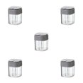 thumbnail image 1 of Monstrate Dispensador de salero y pimentero 4 en 1, tarro de condimentos de plástico con tapa, contenedor de almacenamiento de condimentos para barbacoa, Gris 5piezas Monstrate CBP229265, 1 of 5