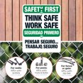 thumbnail image 4 of Think Safe Work Safe Bilingual Sign, OSHA Safety First Sign,, 4 of 8