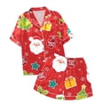 thumbnail image 2 of Hpapadks Newborn Pajamas Christmas Collar Short Sleeve Pajama Set Button Down Pjs for Girls A 2-3 Years, 2 of 5