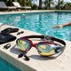 thumbnail image 1 of Juego de 5 piezas de gafas y gorro de natación para hombres y mujeres adultos para piscina. Rojo, 1 of 8