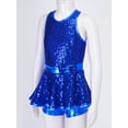 thumbnail image 3 of iiniim Girls Jazz Modern Dancewear Sequined Sleeveless Criss Cross Back Dance Dress, 3 of 7