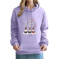 thumbnail image 2 of FDGIU 2025 Women's Cozy Fleece Christmas Hoodie - Cute Holiday Print Hooded Pullover, Ugly Xmas Loose Fit Top, 2 of 5