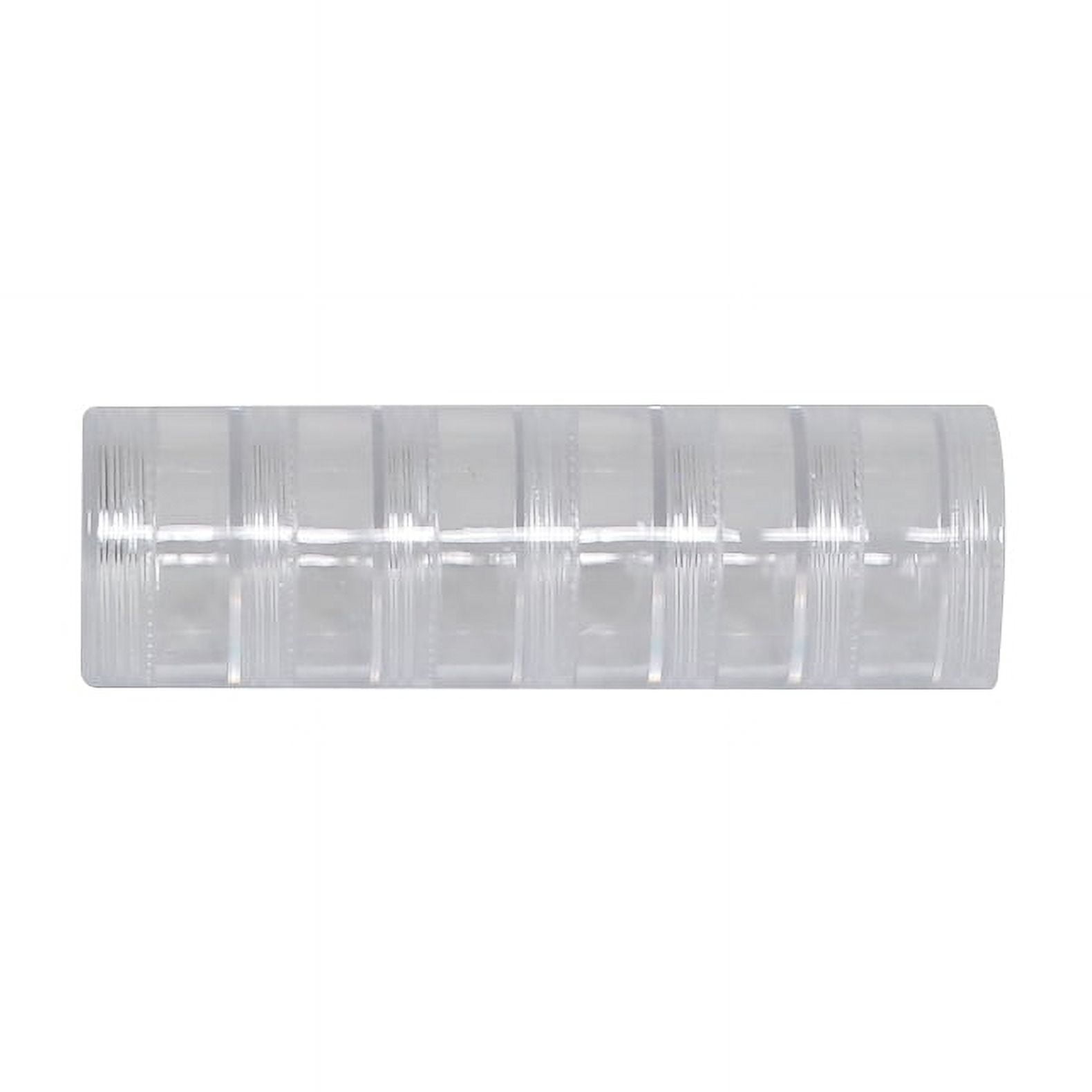 (2 pack) Everything Mary Round Stackable Clear Plastic Containers 6-Pack – Craft & Bead Storage Jars