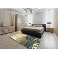 thumbnail image 4 of Ahgly Company Indoor Square Abstract Brown Gold Abstract Area Rugs, 7' Square, 4 of 6