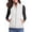 White, variant on Women'S Stand Collar Zipper Padded Quilted Vest with Pockets Pink M
