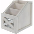 thumbnail image 7 of Autumn Alley Rustic Remote Holder - Farmhouse Desk Organizer, Barn Door Remote Holder, Desktop Organizer - 3-Slot Multiple Compartment Remote Control Storage Caddy, Rustic Home Decor, White, 7 of 7