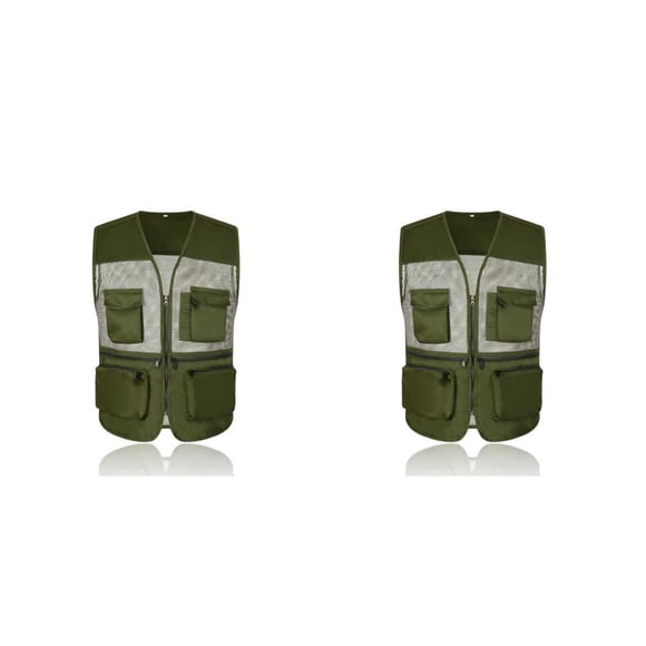 Chaleco de pesca Naiovety NERIES con bolsillos delanteros Verde/L
