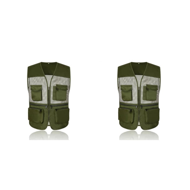 Chaleco de pesca Naiovety NERIES con bolsillos delanteros Verde/L