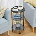 thumbnail image 2 of Side Table, Small Round End Table for Narrow and Small Space, 3-Tier Round Accent Couch Beside Table, Modern Side Table Corner Sofa Table Nightstand for Living Room Bedroom (Grey), 2 of 18