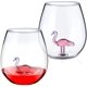 thumbnail image 1 of 2 piezas de copas de vino con forma de flamenco, copas de ginebra creativas para mujeres y hombres, copas de vino de cristal con forma de flamenco, regalos con, 1 of 5