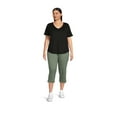 thumbnail image 4 of JMS Just My Size by Hanes Women's Plus Snap Hem Pull On Cropped Pants, 23" Inseam, Sizes 0X-4X, 4 of 6