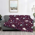 thumbnail image 3 of Vsdgher Space Dinosaur Pattern Fleece Throw Blanket, Horizontal Fleece Bedding Home Decor for Couch & Bed All Season Use -50"x40", 3 of 7
