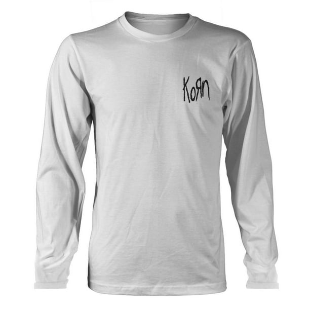 Korn - Camiseta Requiem Logotipo de Manga Larga para Adultos Unisex (Blanco)