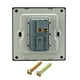 thumbnail image 3 of Interruptor de timbre de botón pulsador montado en la pared Unique Bargains AC 250V 16A Panel de acero inoxidable 86mmx86mm, 3 of 4