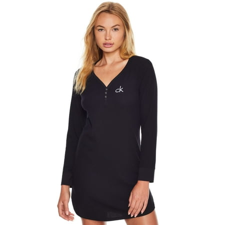 Calvin Klein Soft Ripped Knit Henley Nightshirt 2Pk XS | Walmart Canada