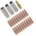 thumbnail image 4 of 24PCS MB15 MIG Consumables Kit Contact Tips Shroud Nozzle Holder Spares, 4 of 6