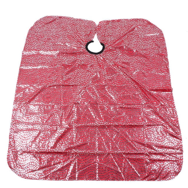 Delantal de peluquería para teñir el cabello, herramientas de peluquero de tela para salón de belleza (rojo)