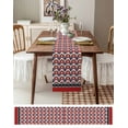 Abstract Flower Red Retro Table Runner Kitchen Dining Table r