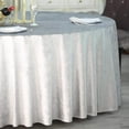 thumbnail image 4 of Balsa Circle 120" Silver Round Premium Velvet Tablecloth Event Catering Linens Banquet, 4 of 8