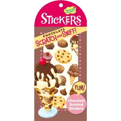Peaceable Kingdom Pack d'Autocollants Parfumés au Chocolat Griffoir et Reniflant