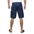 thumbnail image 2 of RAW X Mens Belted 12.5" Inseam Knee Length Cargo Shorts, Navy Camo, 36, 2 of 7