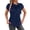 Dark Blue, variant on Women's Elegant Bow Neck Satin T Shirt Casual Blouse Summer Spring Top Tee With Ribbon Collar Long Sleeve Fitted Shirt Women