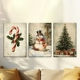 thumbnail image 4 of 3pcs/Set, Canvas Painting--Unframed, Candy Canes, Snowmen, Christmas Presents, Posters And Prints, Living Room, Office, Library, Bar, Cafe, Abstract Art, Perfect Birthday, Holiday Gift, Easter Egg,, 4 of 4