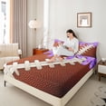 thumbnail image 3 of Erosebridal Football Ice Cream Queen Sheet Sets 4 Pieces for Teens Boys,Kids Sport Rugby Bed Set,Luxury Bedroom Decor, 3 of 5