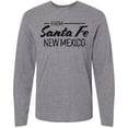 thumbnail image 3 of Inktastic From Santa Fe New Mexico in Black Distressed Text Long Sleeve T-Shirt, 3 of 5
