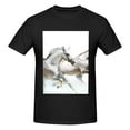 thumbnail image 4 of Bingfone Running White Horses Men'S Loose Fit Short-Sleeve Pocket T-Shirt, 4 of 7