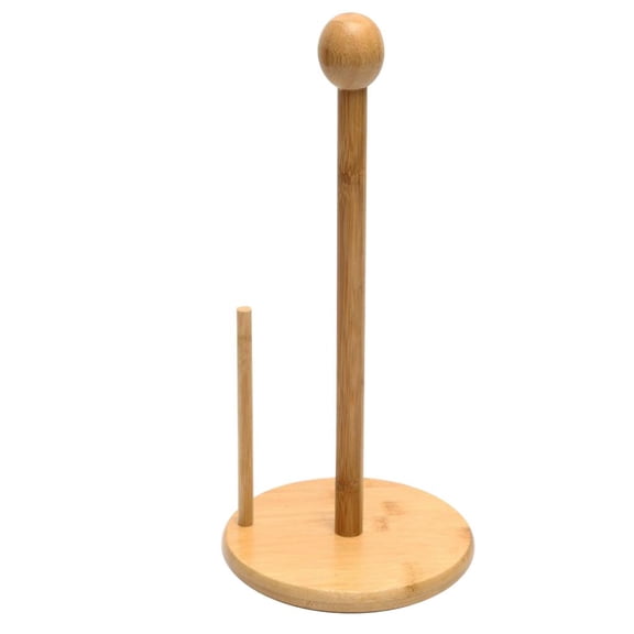 Bamboo Toilet Paper Holder Free Standing Roll Tissue Storage Stand 3x13inch, Towel Rack, Multi Uses