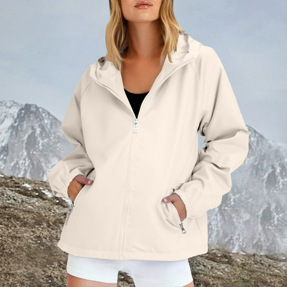 Pyhlmscde Women's Windproof Mountaineering Jacket, Womens Tops, Windbreaker Jacket Women, Winter Coats for Women